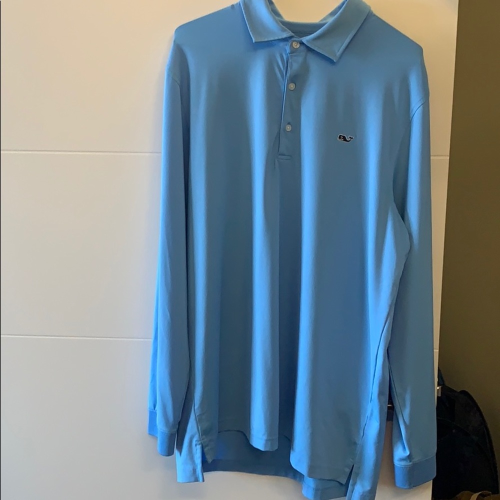 Light Blue Vineyard Vines High Performance Polo